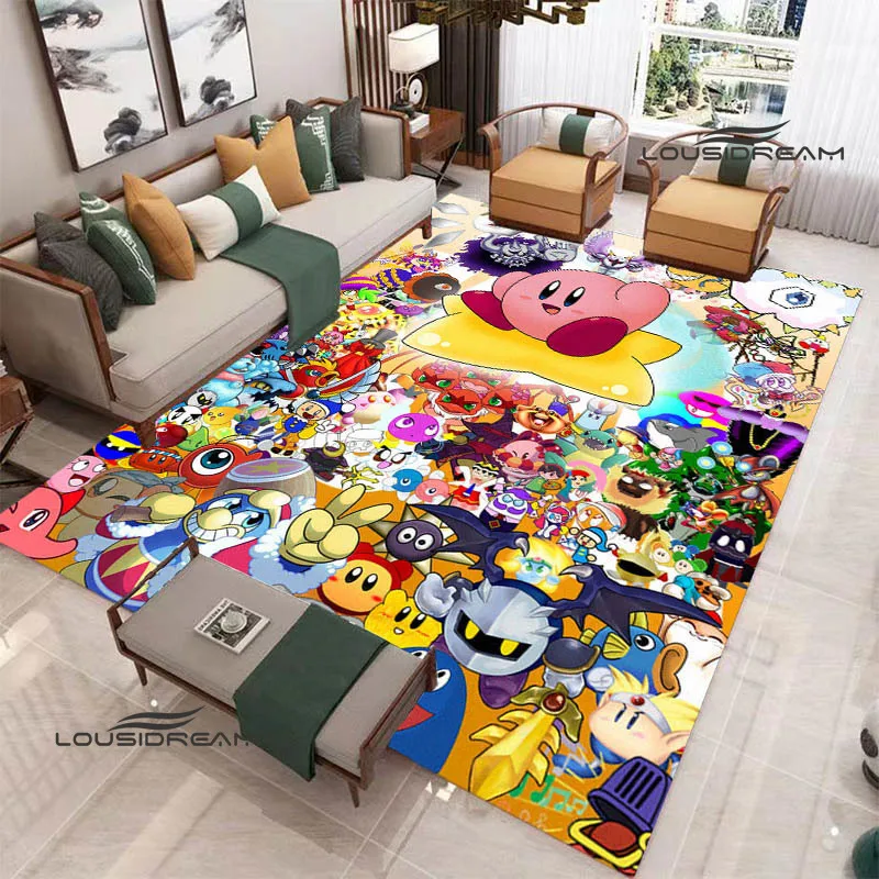 Cute Cartoon K-kirby Star printed carpet kitchen mats Non -slip carpet outdoor carpets area rug bedroom decor birthday gift