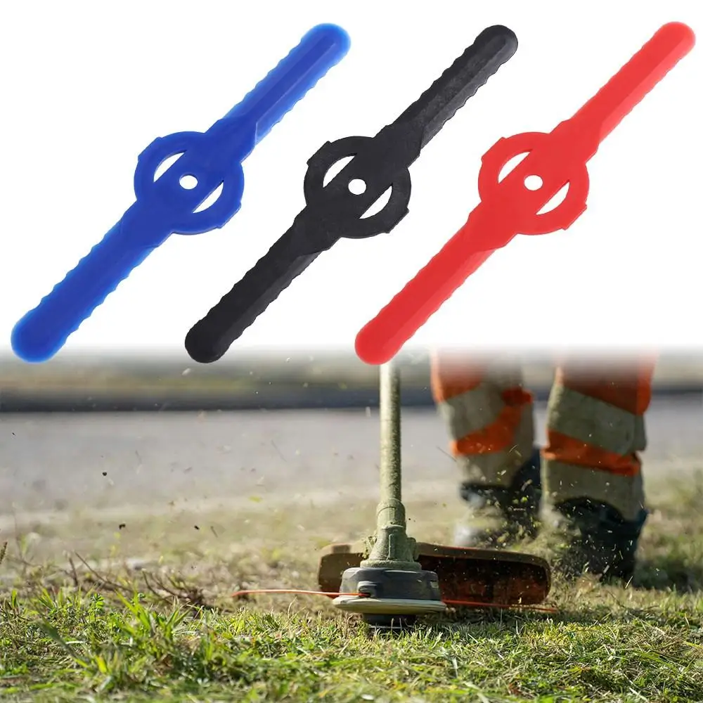 10PCS Durable Lawn Trimmer Lawn Mower Blade Replace Blade Plastic Grass Trimmer Blade Automatically Fold Yard