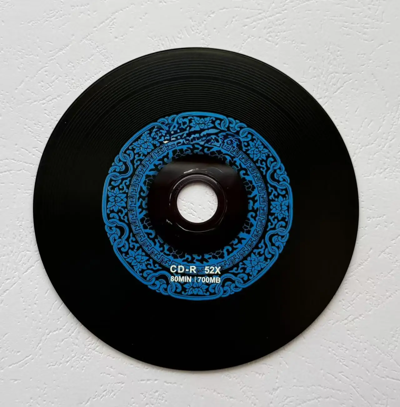 Wholesale 5 discs A+ Ribrand Blank Printed 52x 700MB Black/Blue CD-R