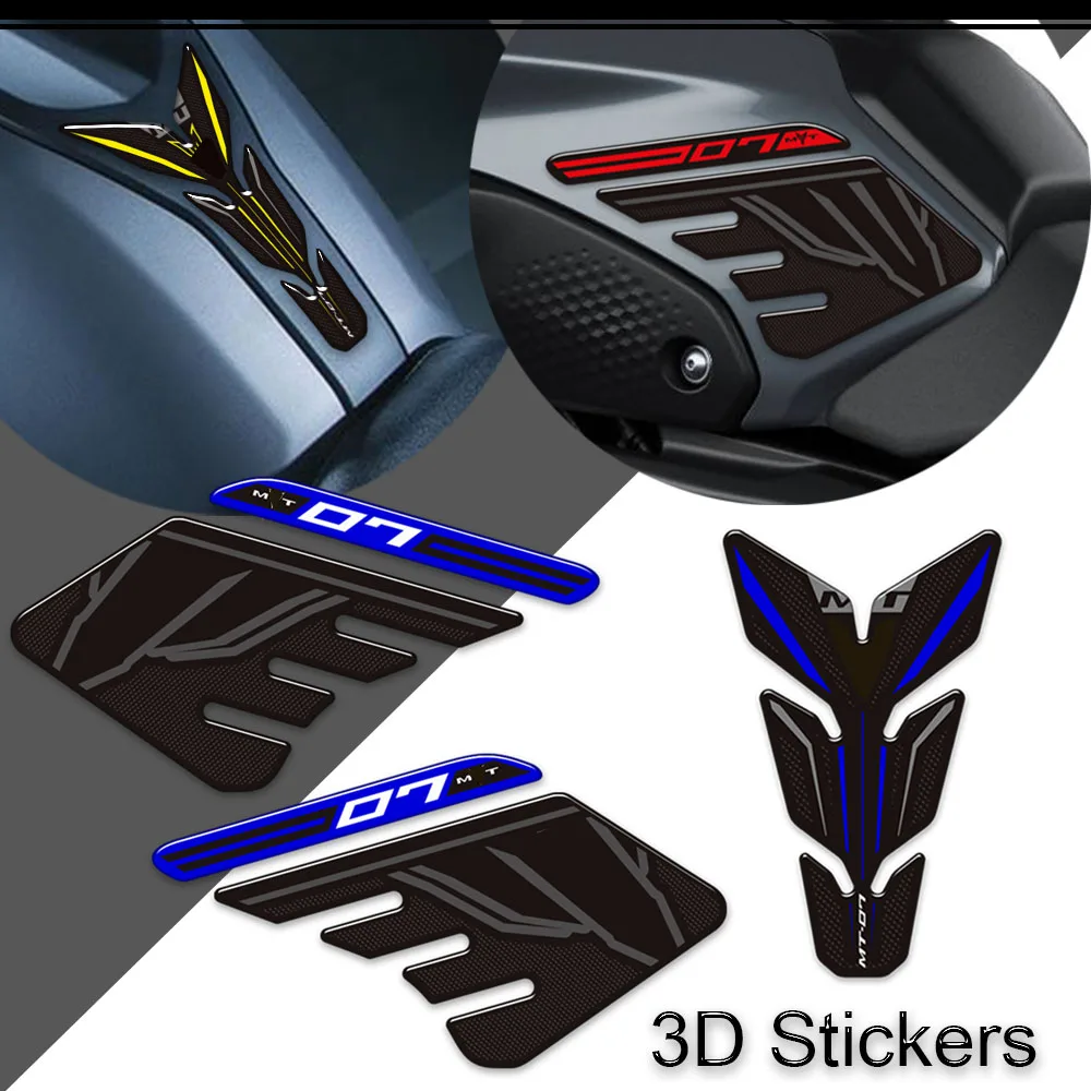 

Для мотоциклов MT07 MT 07 SP MT-07 2021 2022: Накладка на бак, комплект наклеек для защиты от ветра и масла, наклейки-декали для коленей и ветрового стекла