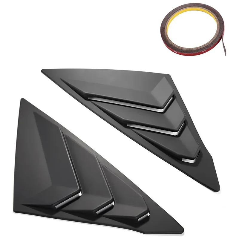 For Honda Civic 11th Gen 2022 2023 LX Sedan Car Rear Louver Window Side Shutter Cover Trim Sticker Vent Scoop ABS