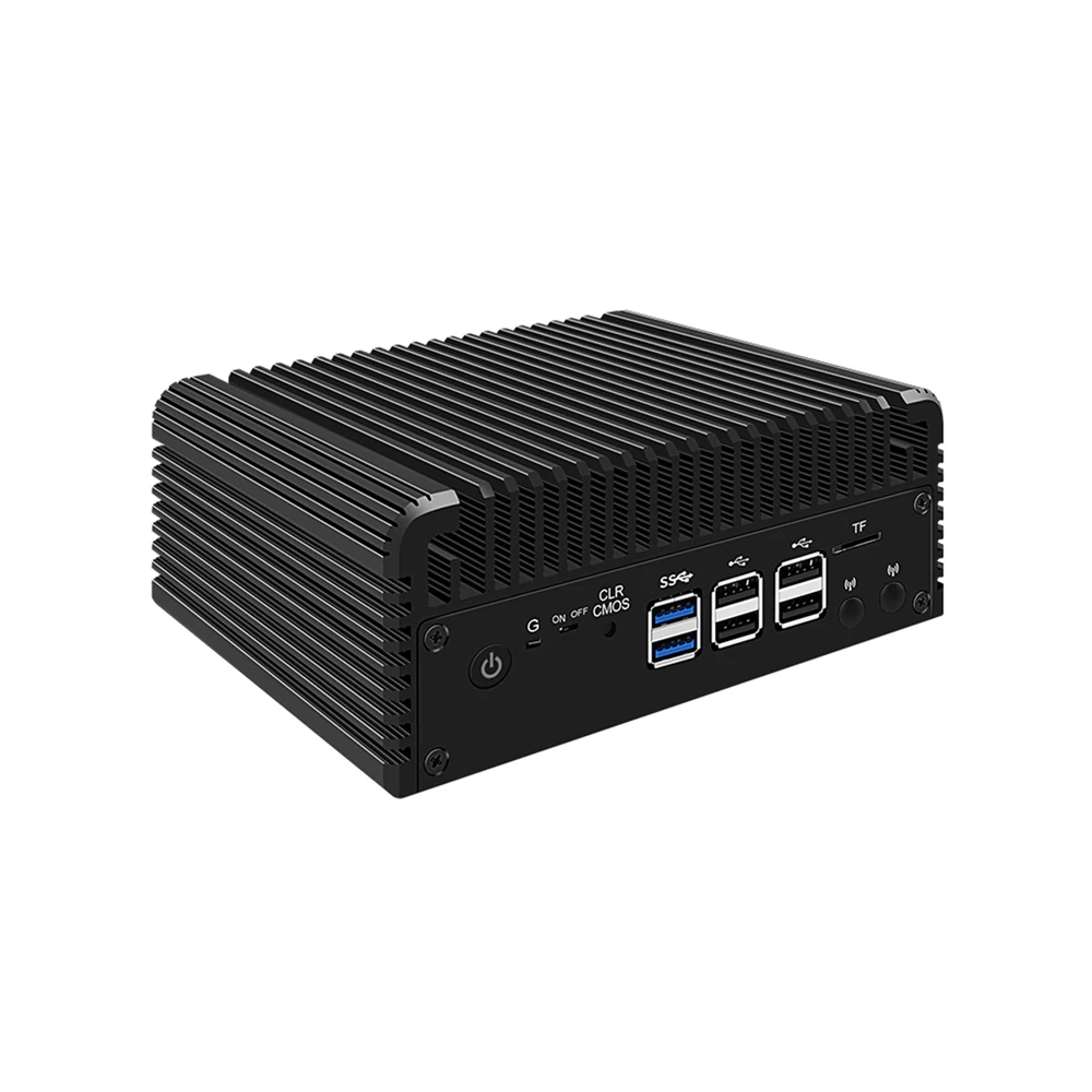 HUNSN Micro Firewall Appliance, Mini-PC, PINSense, Mikrotik, Twin Lake 13. Generation N150 N355, RJ35, OPNsense, VPN, Router PC, HD, DP, 4LAN, 8USB