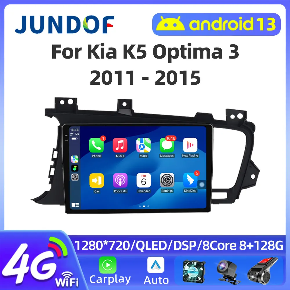 

JUNDOF For Kia Optima 3 K5 TF 2010 - 2015 Car Radio Multimedia Video Player Navigation stereo GPS Android 10 No 2din 2 din dvd