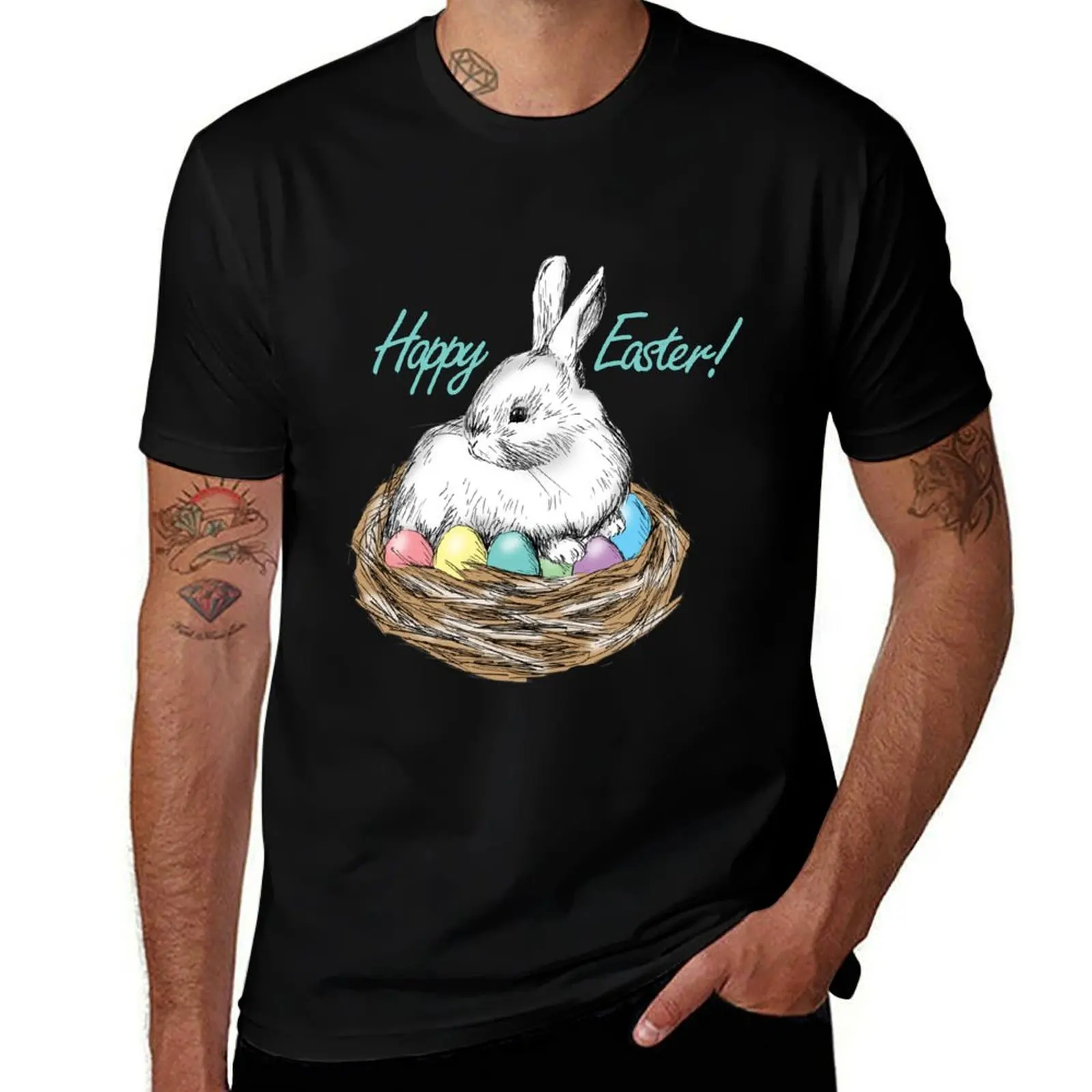 Easter Bunny T-Shirt Basic All Season Solid T-Shirt