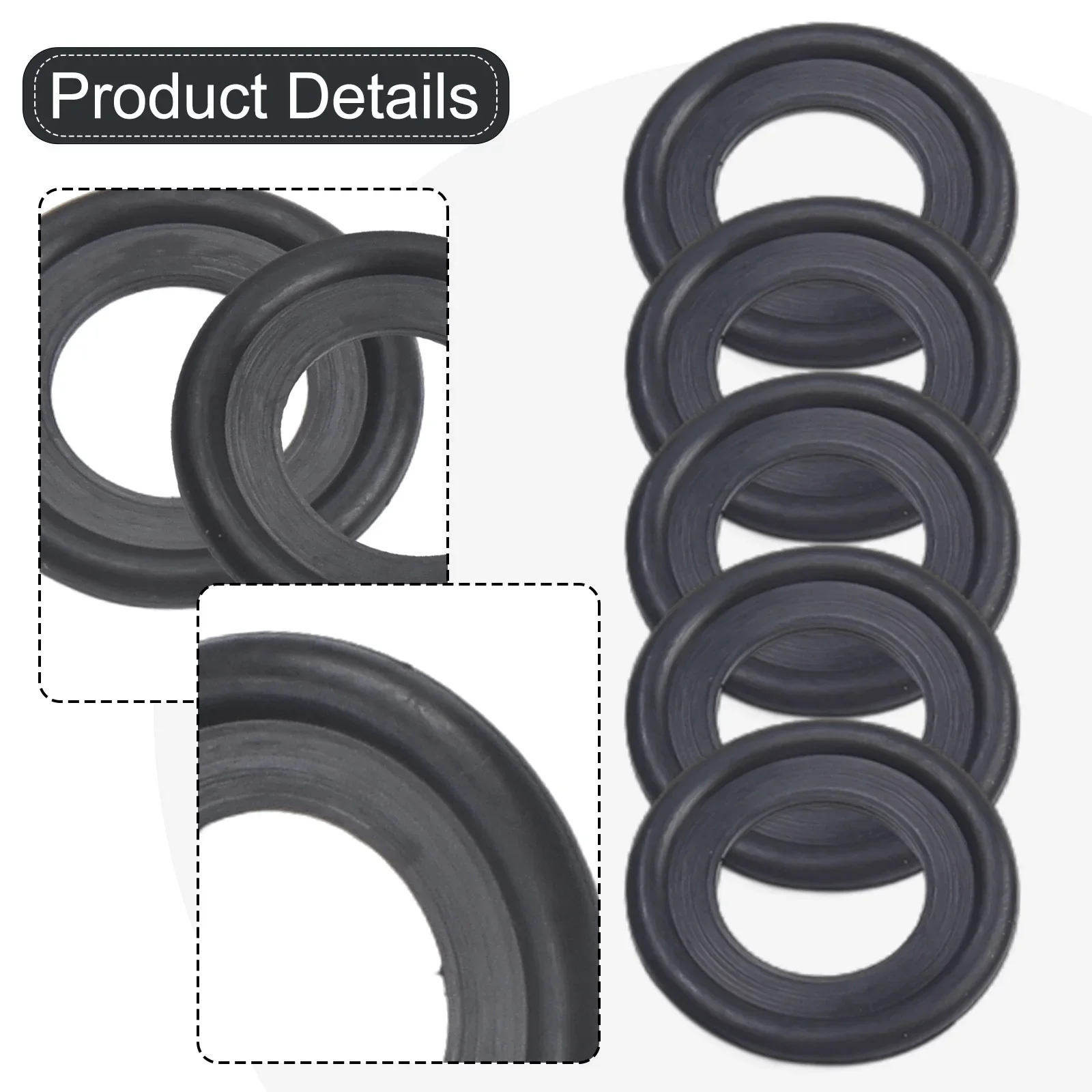 

10Pcs Black Rubber Sealing Oil Drain Plug Gasket Washer Replacement 12616850 Bonded Washer Rubber Oil Drain Plug Gasket Fit