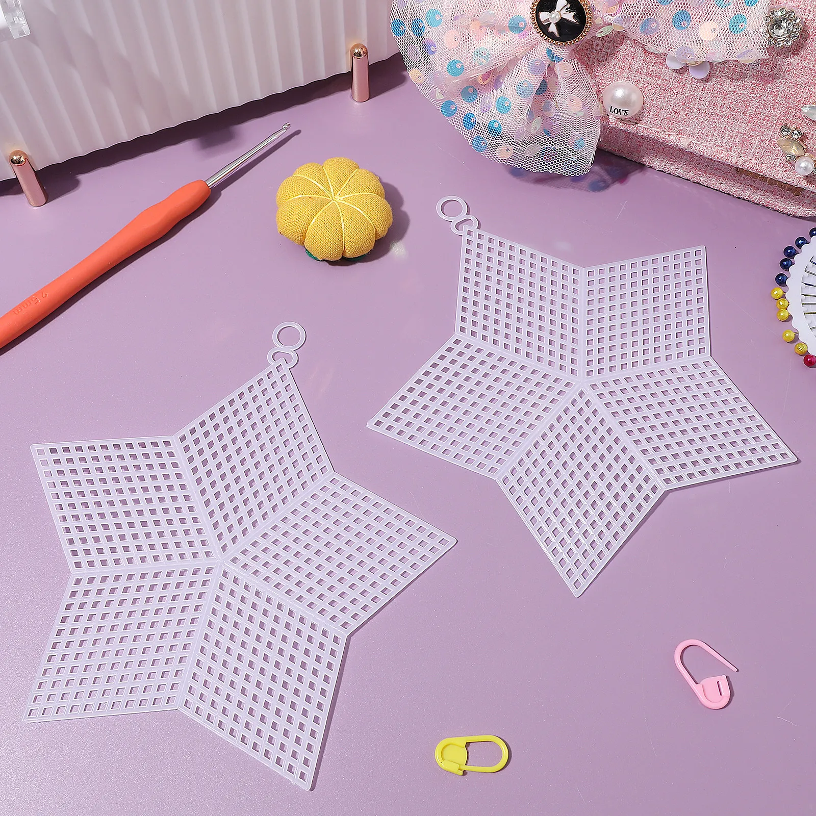 

10Pcs DIY Crafting Mesh Sheets Easy to Cut and Embroider Durable for Bags Coasters and More Plastic Mesh Sheets