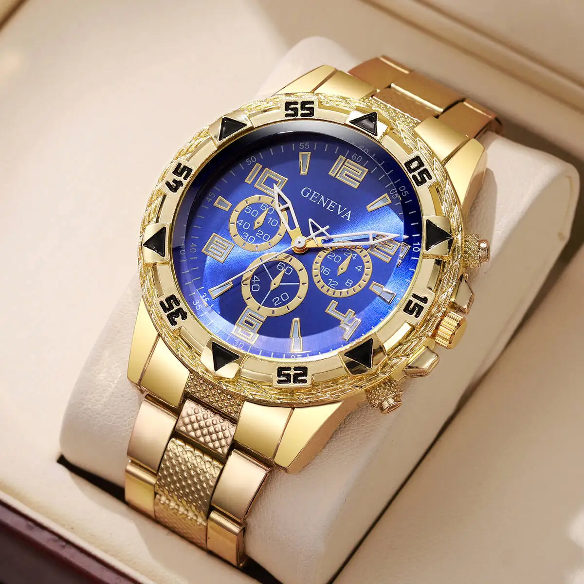 Luxury Large Dial Men Quartz Watch Fashion Men Business Watches Clock for Man Reloj Hombre（Without Box）