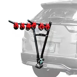 3 Bikes Carrier Rack Steel V-Rack Trunk Mount Bicycle Car Rack Holder Stand SUV Rear Rack RV Suspension MTB Tailstock Rear Mount