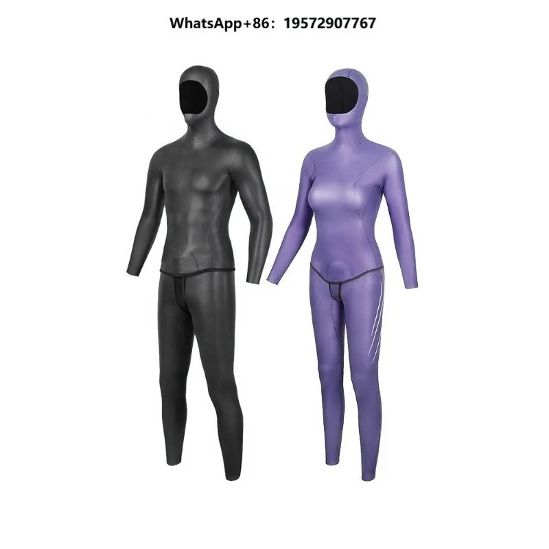 New Wholesale 3mm 5mm7mm Men's Hoodie Spearfishing Wetsuit