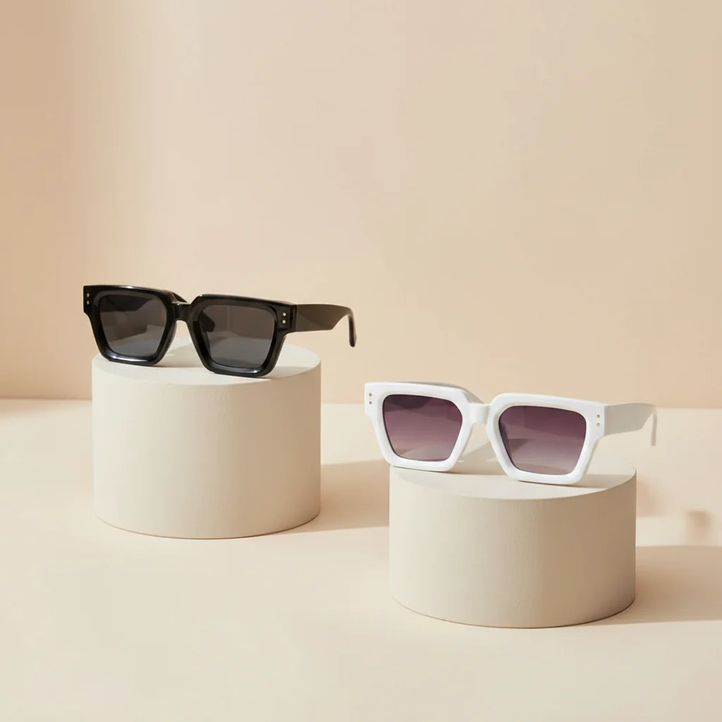 

Irregular Square Frame Sunglasses Rice Nail Multicolor Lenses UV400 Sun Glasses Lightweight Vintage Fashion Shades Eyewear