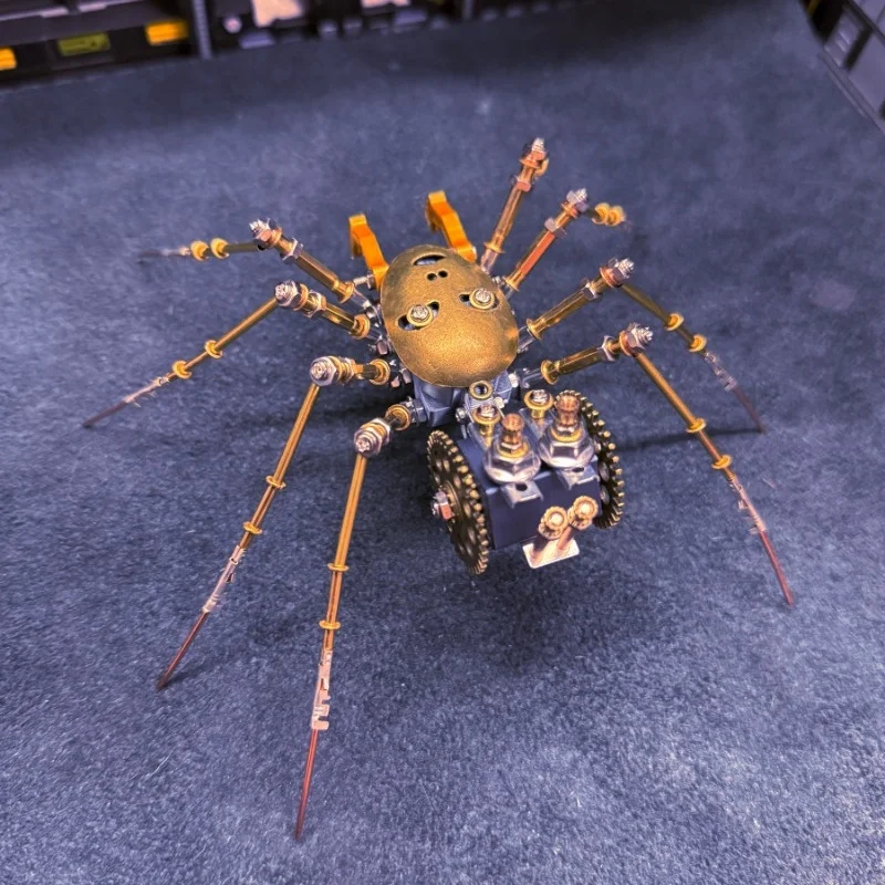 

Steampunk Mechanical Hunting Spider 3D puzzle Metal Model Kit DIY Assembly Insects Creative Ornament Handmade Toy