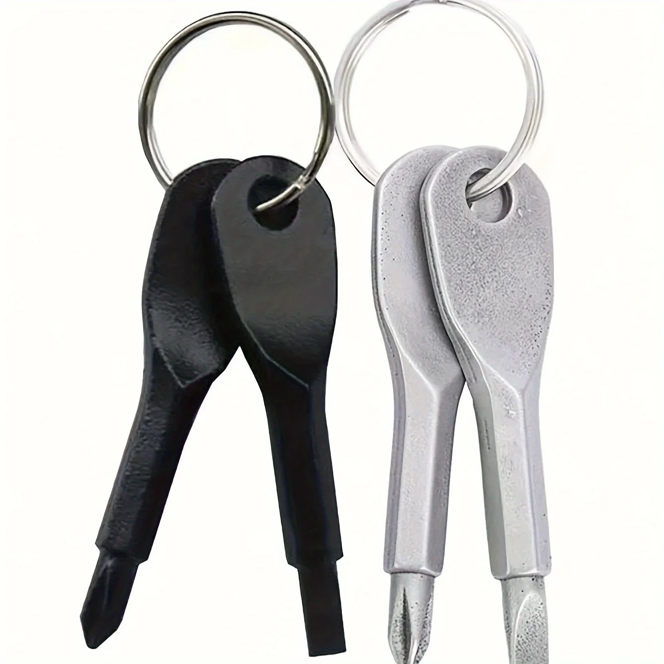 Portable keychain cross shaped two headed small screwdriver, portable household micro disassembly and maintenance tool