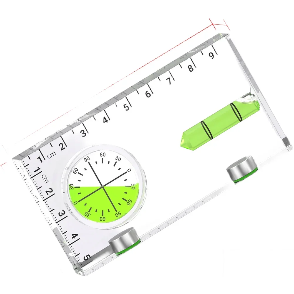 Acrylic Level Ruler With Strong Magnet For Horizontal Vertical Angle Measuring Tool Workshop Construction Inspection Device