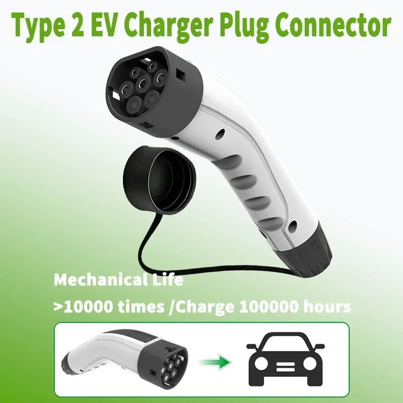 WUFEN Electric Vehicle Charging Plug Type 2 Female 16A 32A 1P or 3P 220V~380V EV Charger Connector Type 2 Plug for Charging Stat
