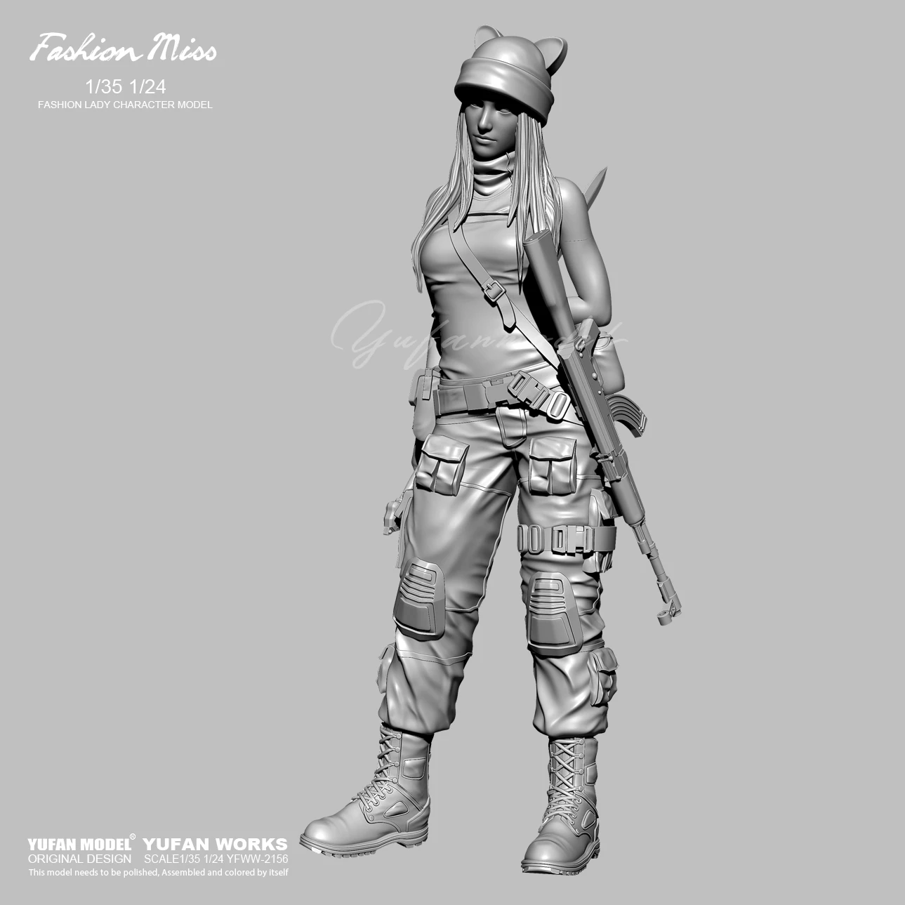 YUFAN MODEL Resin figure model kits DIY toy colorless and self-assembled YFWW-2156