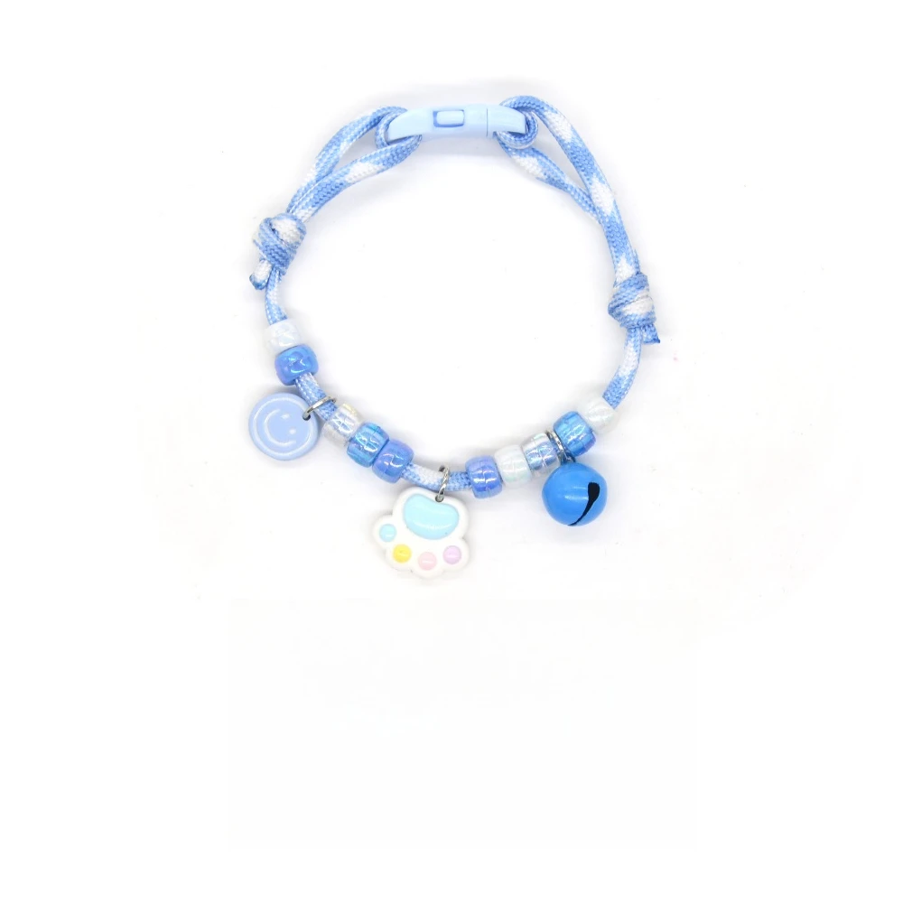 1 Stück Haustier-Halsband für Katzen und Hunde, farblich kontrastierend, gewebt, Sommerfrische, verstellbar, für Welpen, Sicherheit, Anti-Verlust, Outdoor-Walking-Zubehör – Detail 4