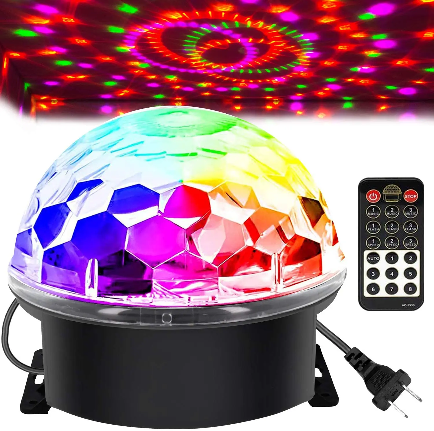 Voice-activated Crystal Magic Ball Crystal Magic Ball Basic Sound Activated Crystal Big Magic Ball Atmosphere Light