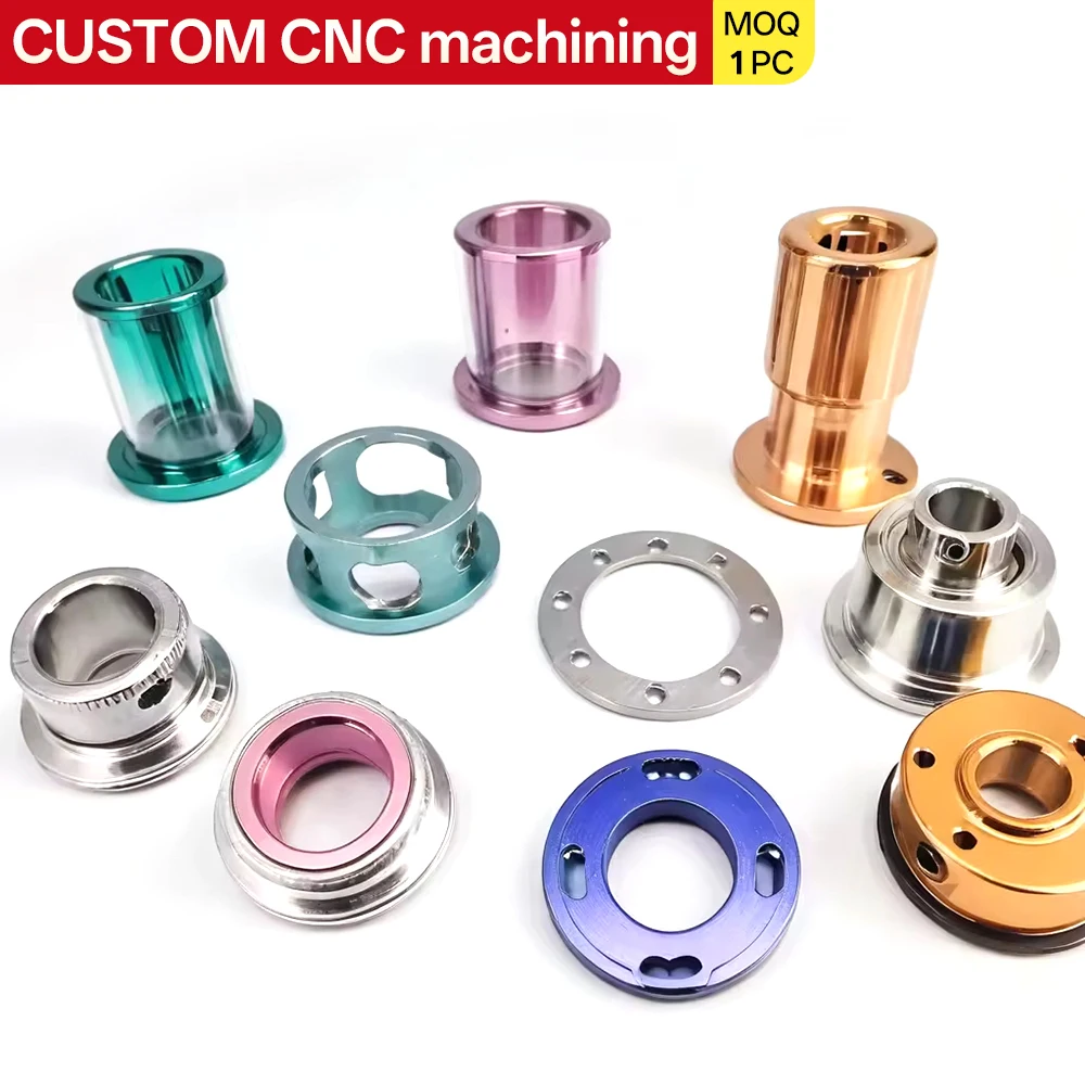 Custom Precision CNC Machining Service, Titanium Aluminum Brass Lathe Turning Anodized Metal Parts for Auto Bicycle Medical