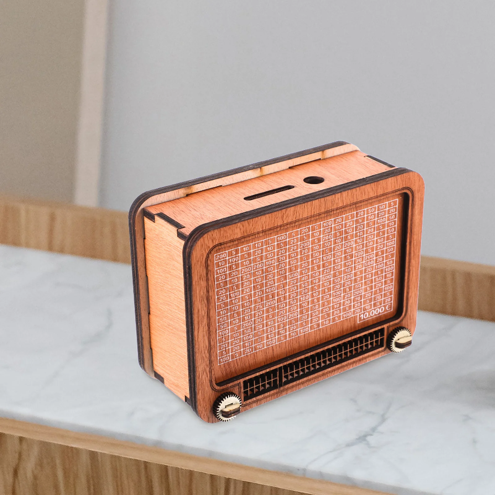 صندوق النقود الخشبي الإبداعي راديو أصبع البنك للبالغين ديكور المنزل عملة توفير وعاء رائعة الحرفية الحاويات هدية #5