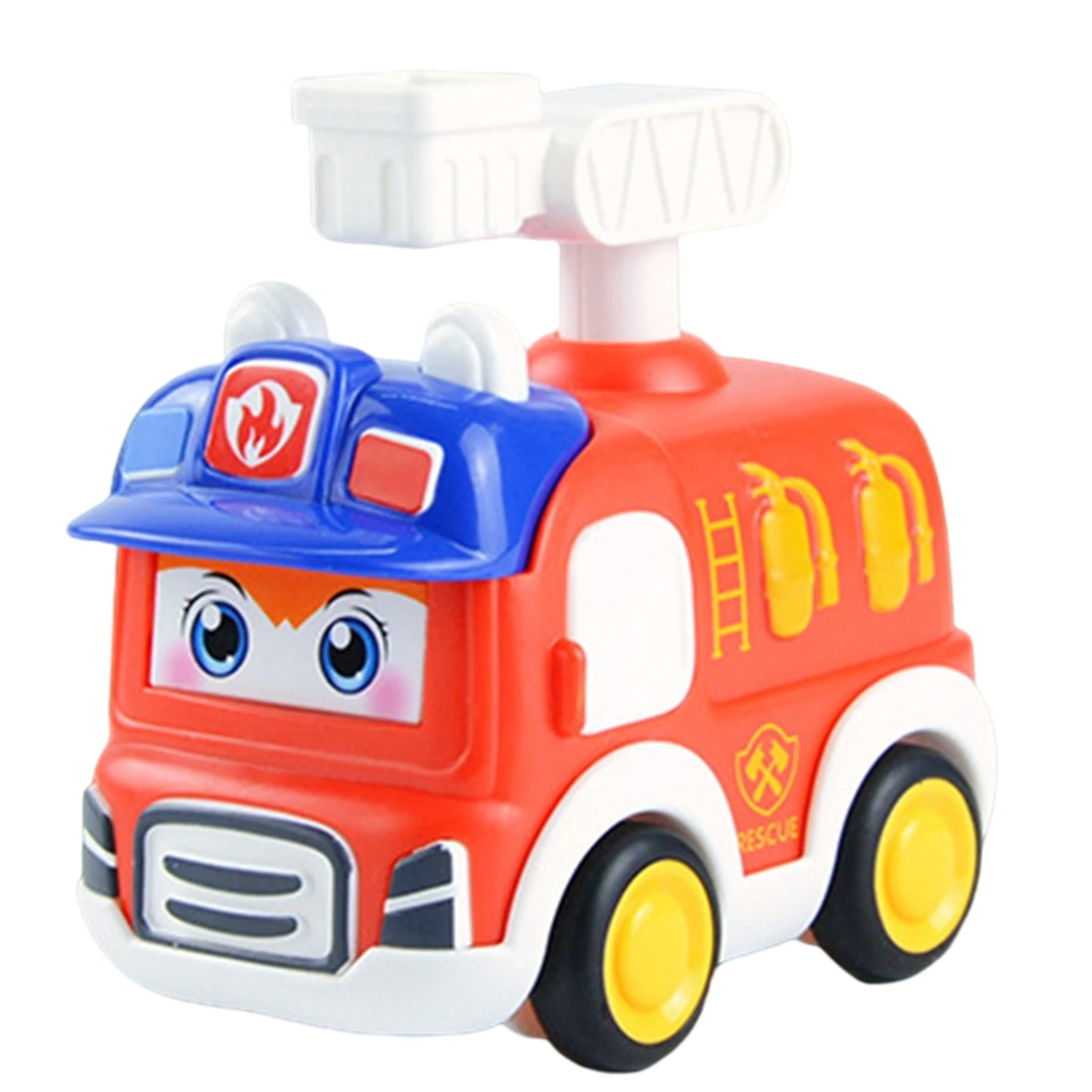 Cartoon Mini Pull Back Car Police Car Fire Truck Toy Gift Engineering Vehicle Baby Educational Toy