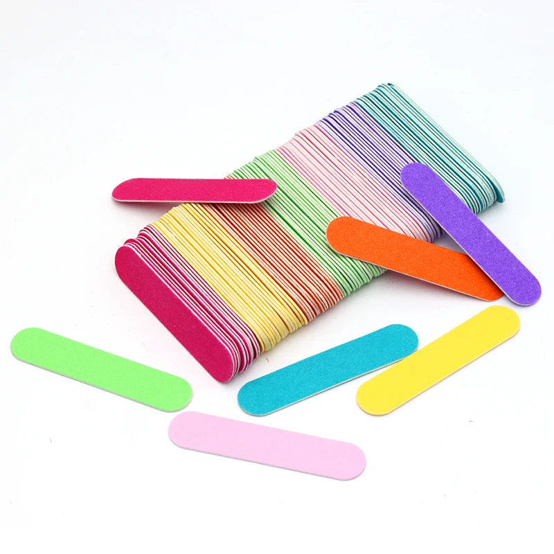 10/20Pcs Wooden Nail File 9cm Double-Sided Sanding Buffer Block Polishing Nail Files Manicure Tool Professional Sandpaper Finger