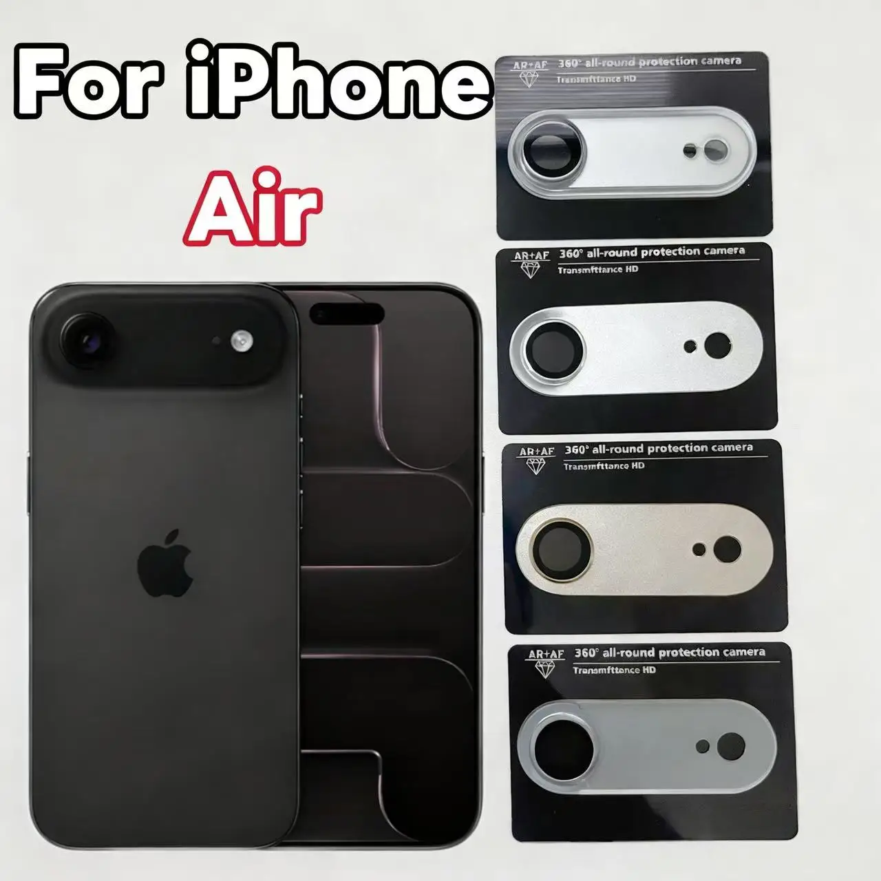 All-in-One Vollschutz-Objektivschutz für Apple iPhone 17 Air, Mattierte Metall-Kameraschutzabdeckung für iPhone Air Rückkamera