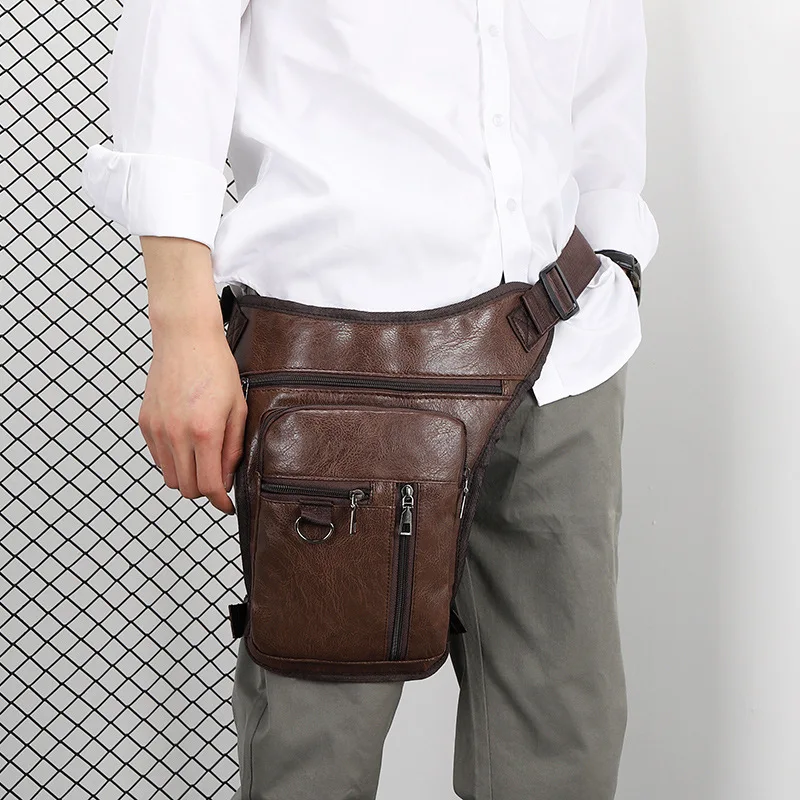 Pu Leather Drop Leg Bag Thigh Hip Bum Belt Leg Waist Bags Travel Tour Riding Motorcycle Fanny Pack Men Women Leisure Chest Bag