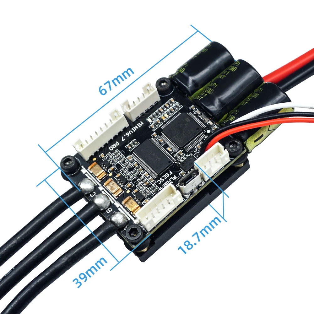 FLIPSKY Mini FSESC6.7 PRO 70A base on VESC®6.6 with Aluminum Anodized Heat Sink for Electric Skateboard Brushless DC Motor