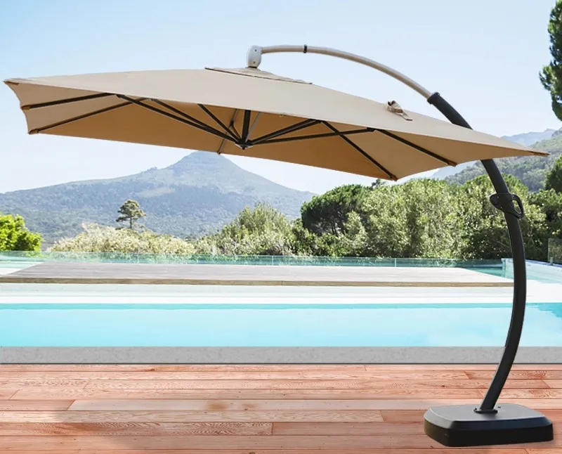 

Outdoor Leisure Cantilever Umbrella Large Sun Shade for Star Hotel Villa Courtyard Garden Beach Patio Furniture