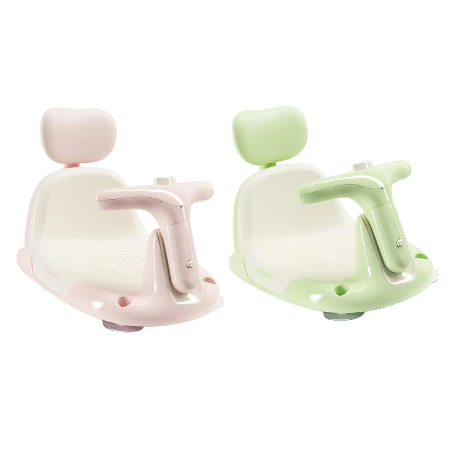 Bath Seat Non Slip Backrest Drain Hole Seat Bath Seat Support for Kids Toddlers 6 Month & up