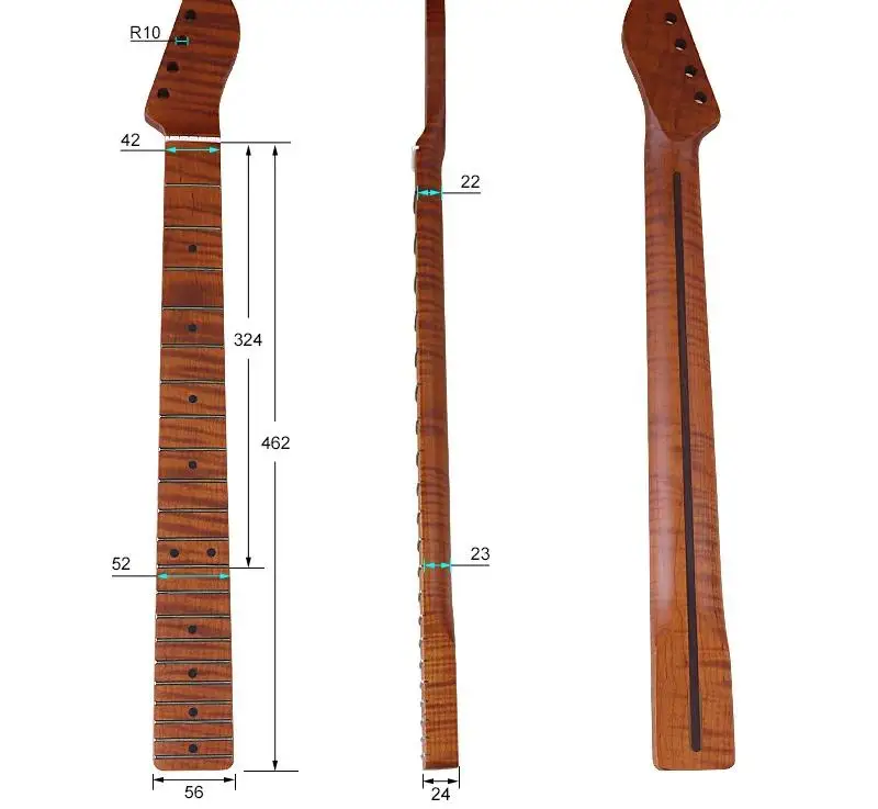 

Canadian Maple Matte Tiger Pattern Guitar Neck Accessory, 21 Grade, Canadian Maple Matte, DIY