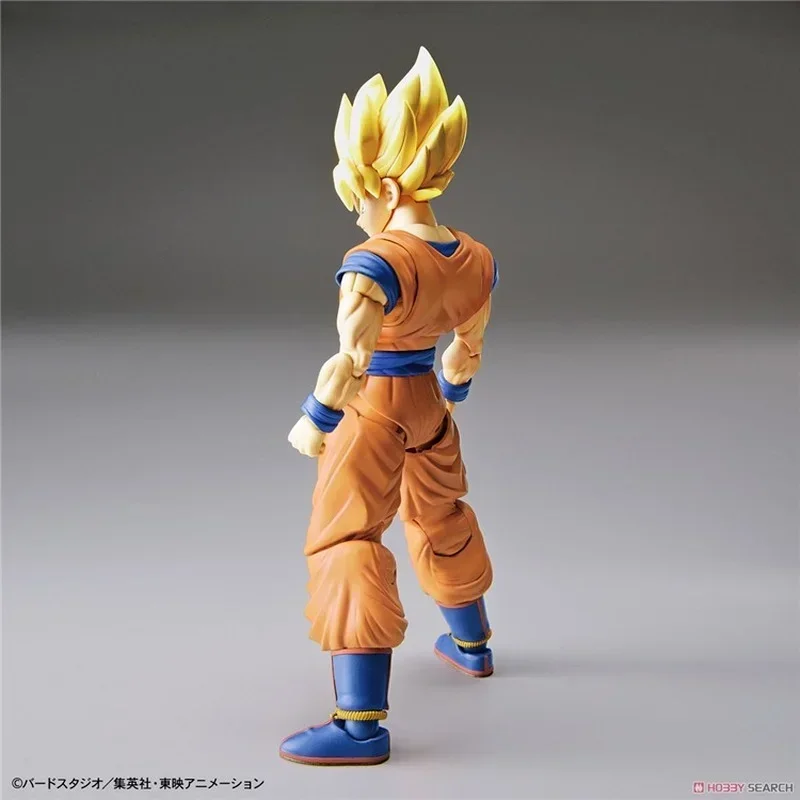Bandai anime figura dragon ball z super saiyan son goku figura-ascensão padrão montagem modelo anime figuras de ação brinquedos 12cm