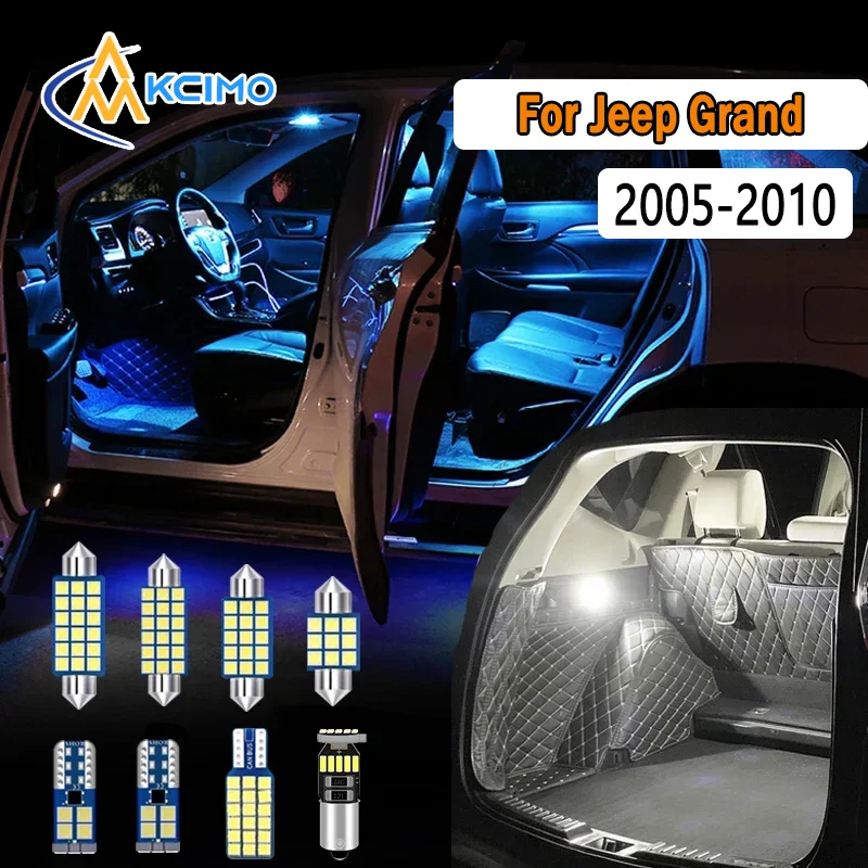 

For Jeep Grand Cherokee WK (2005-2010) Car New LED Interior Light Kit Canbus No Error Reading Lamp