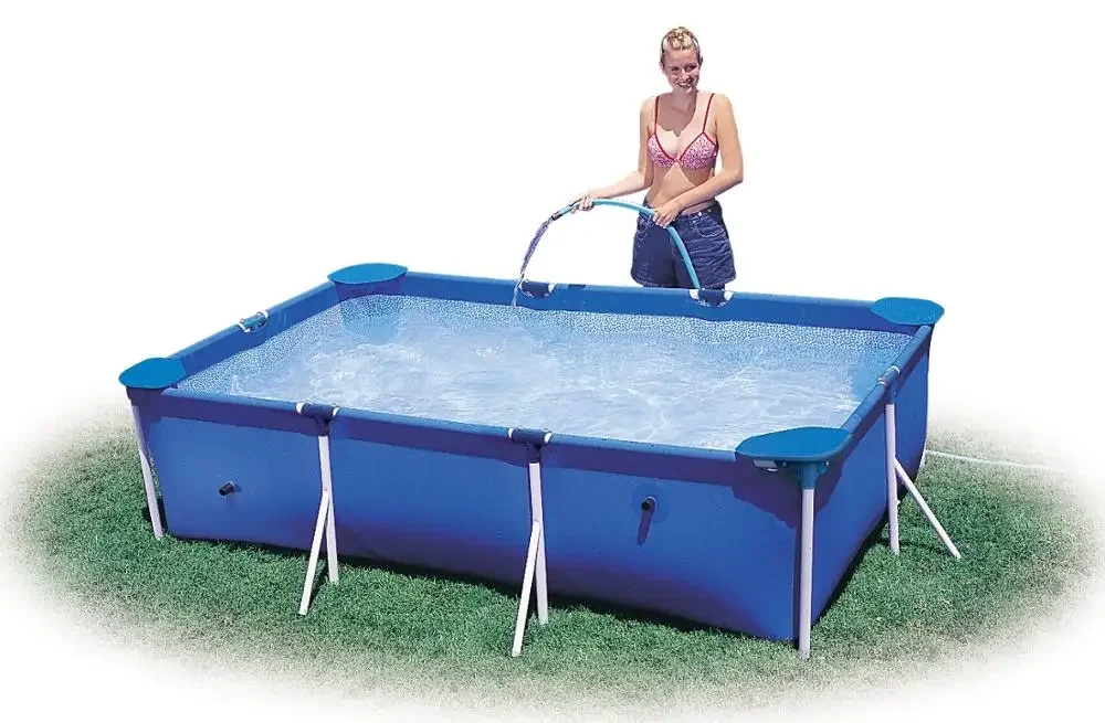 

-28270 Family rectangle above ground metal frame swimming pool