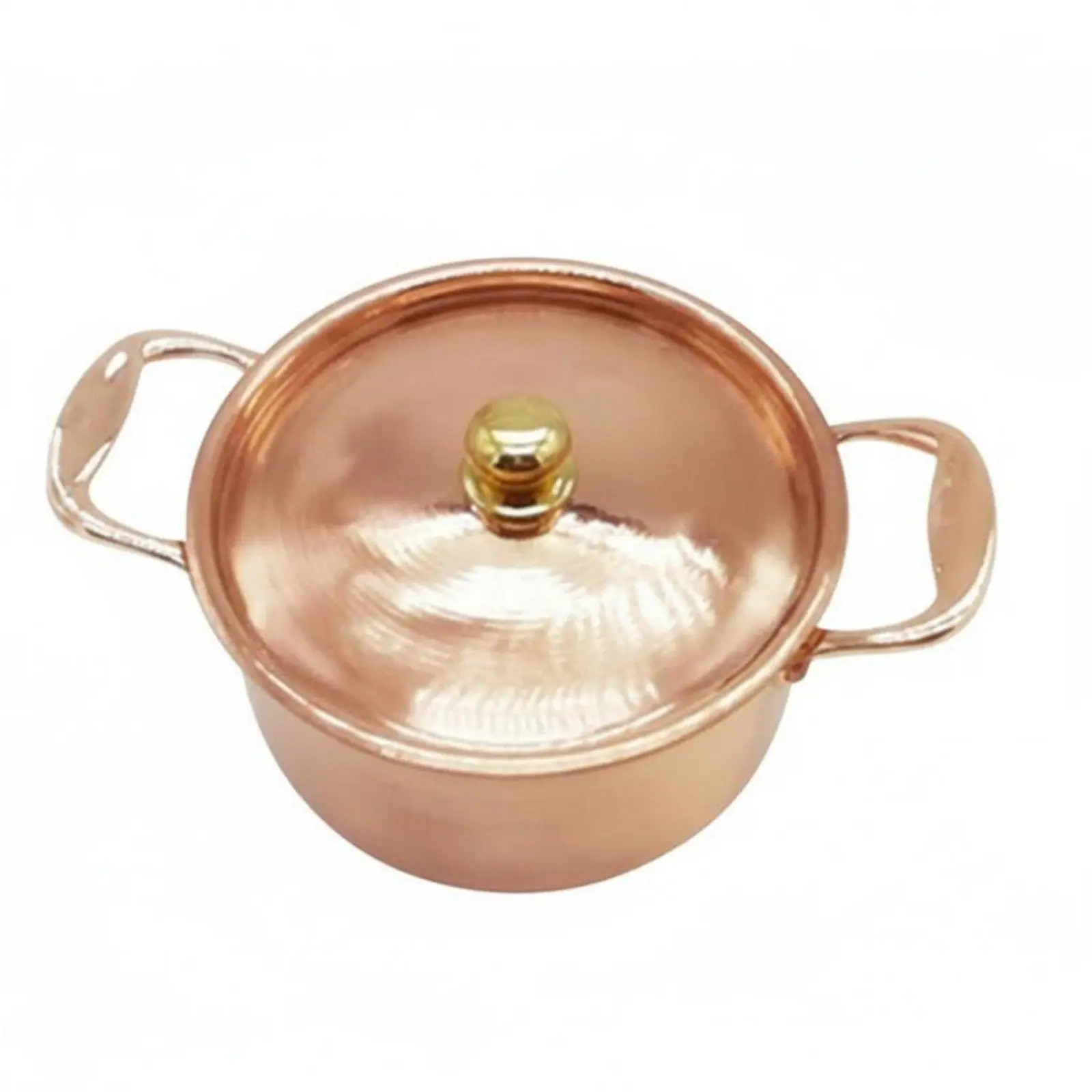 Elegant Copper Induction Cookware Polished Finish Small Stockpot for Cozy Meals and Social Gatherings