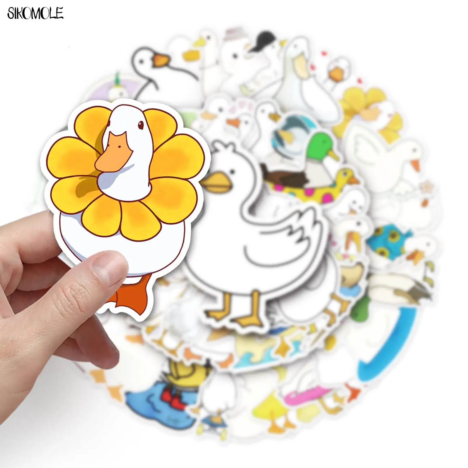 10/30/50PCS Mixed Cartoon Cute Duck Stickers Animals DIY Helmet Skateboard Laptop Motorcycle Graffiti Sticker Decals Kids Toy F5