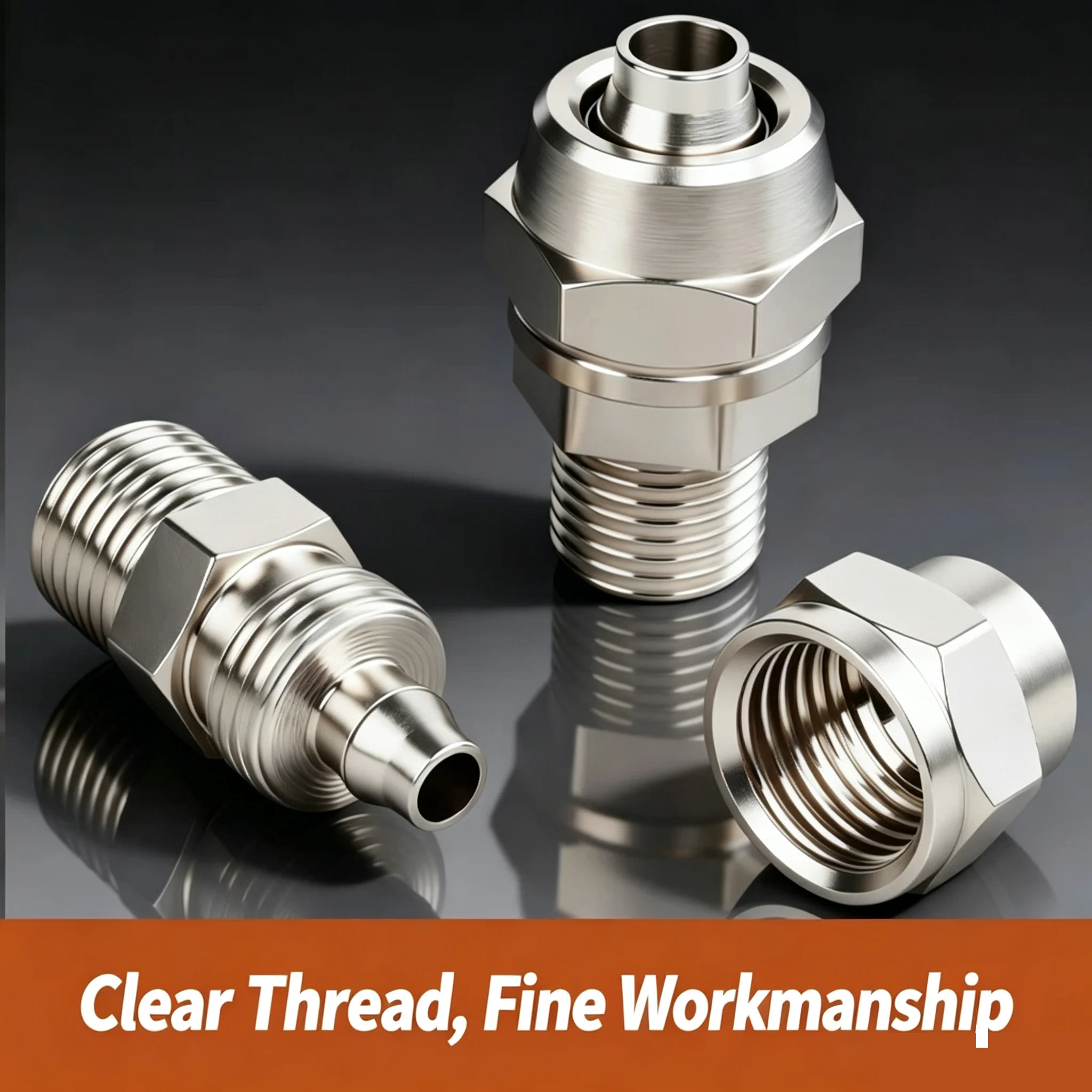 Copper Pneumatic Quick Twist Joint Pipe Fittings PC4 6 8 10 12mm 1/8 1/4 3/8 1/2 BSP Trachea Screw Connector Fast Assembly