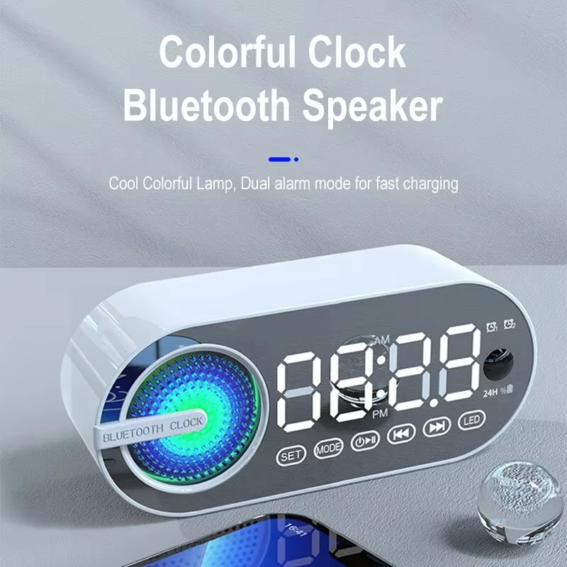 Led Mirror Clock Wi… - image