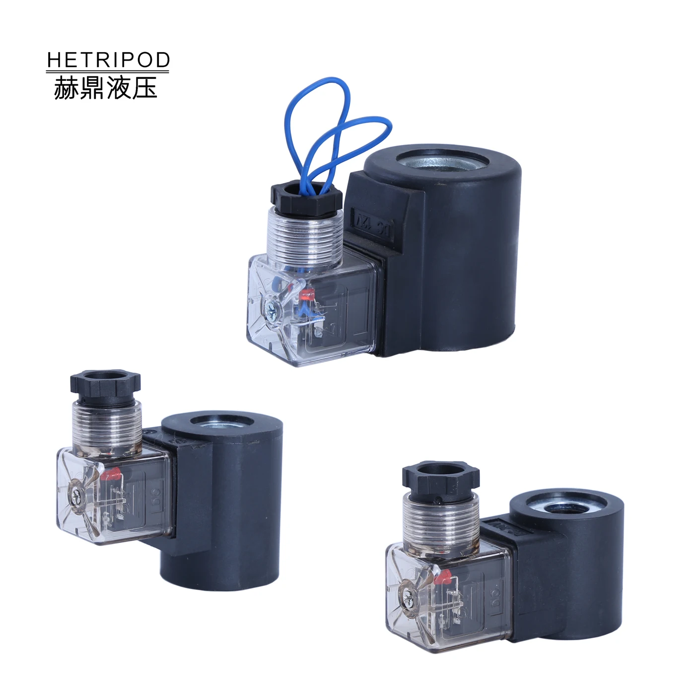 Threaded Plug-In Solenoid Valve Coil for 13mm 14 16mm Hole with Wire Electromagnet DC12/24V AC220V - Height Specification