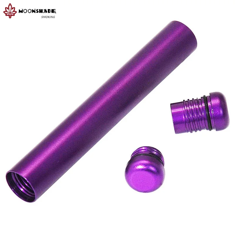 MOONSHADENew 110mm with sealed metal storage tube horn tube moisture-proof anti-fall sealing tube smoking accessories