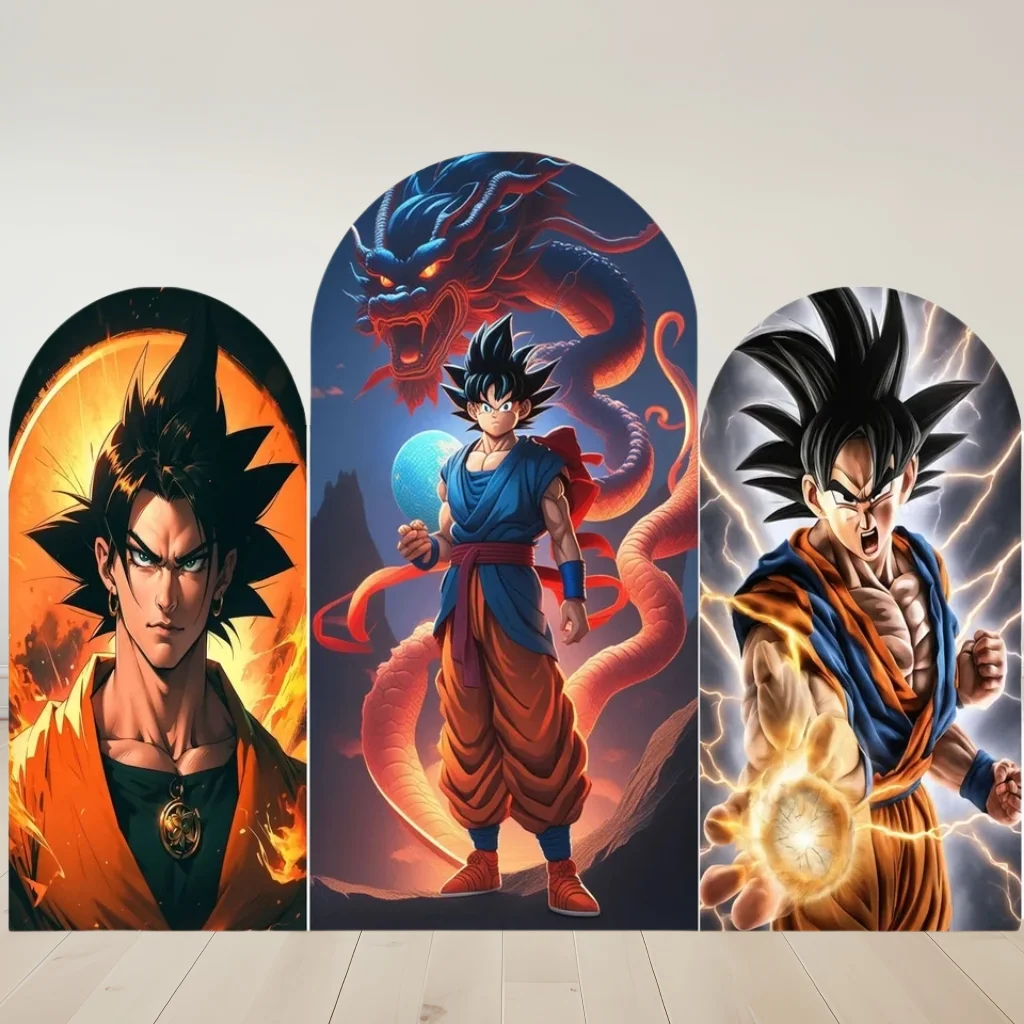 Dragon Ball Boy Arch Cover Elastic Backdrop Photography For Background Baby Shower Birthday Party Supplies Props Light-proof