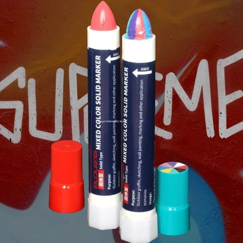 Color Mix Solid Paint Stick 8Color Handmade Wall Graffiti Waterproof  Tasteless Creative Signature Pen Art Painting Crayons