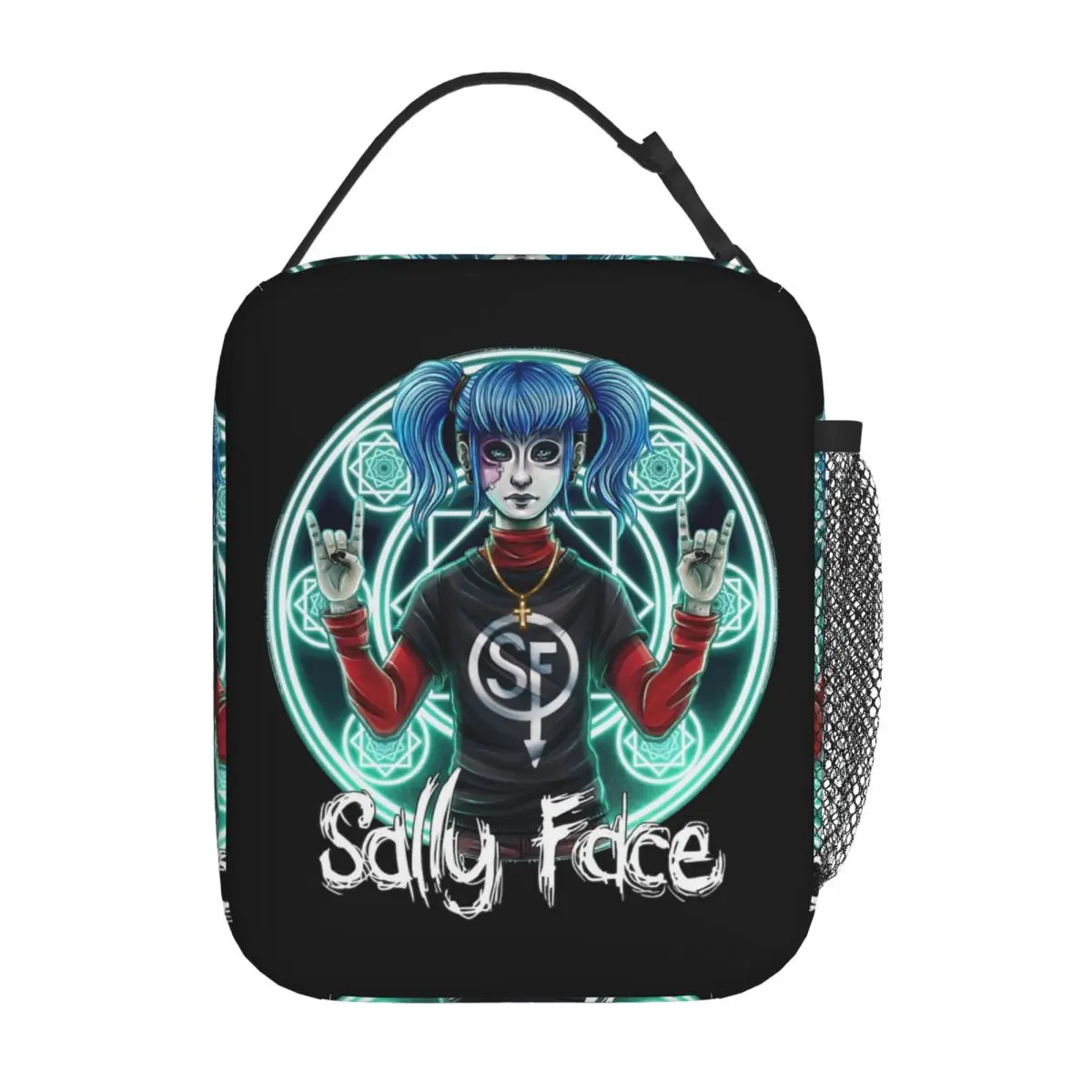 Sally Face Super Gear Boy Game Product Insulated Lunch Bag For Outdoor Food Storage Bag Portable Thermal Cooler Lunch Boxes