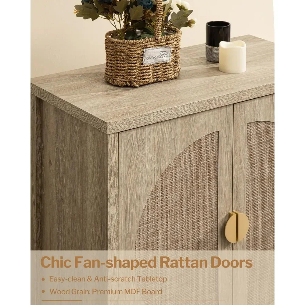 Sideboard Storage Cabinet with Adjustable Shelves, Console Table for Dining Room