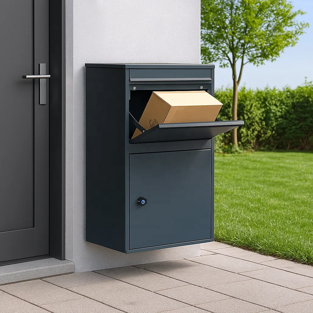 Outdoor Wall Mounted Package Parcel Mailbox Letter Box Free Standing Large Delivery Parcel Drop Box