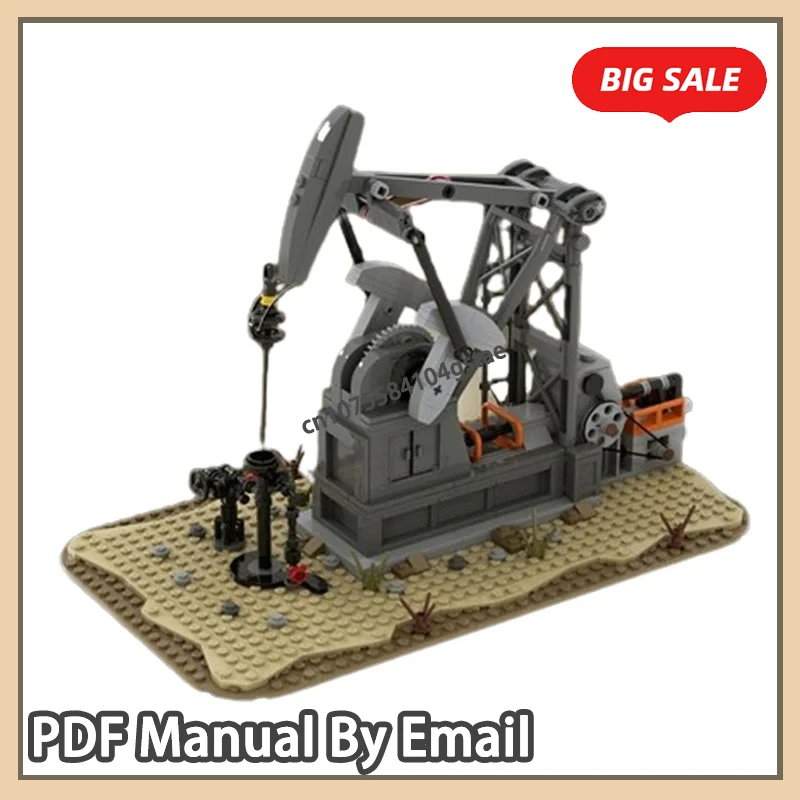 

Building Blocks Oil Pump Jack Small Particle Assembling Construction Oil Derrick Engineering Model Toy