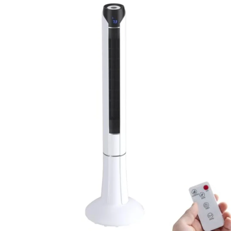 

Tower Fan 48 Inch 80 Oscillating Fan with Remote Control LED Display 3 Speeds 3 Modes Quiet Bladeless Cooling Fan for Bedroom L