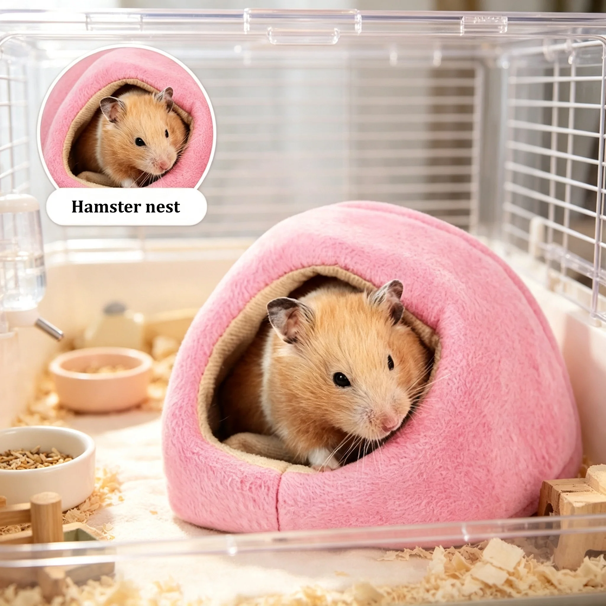 Rat Hamster Warm Bed House Cusion Fleece Hut Hanging Hammock Cute Toy Nest for Mini Small Animal Mice,Sugar Glider
