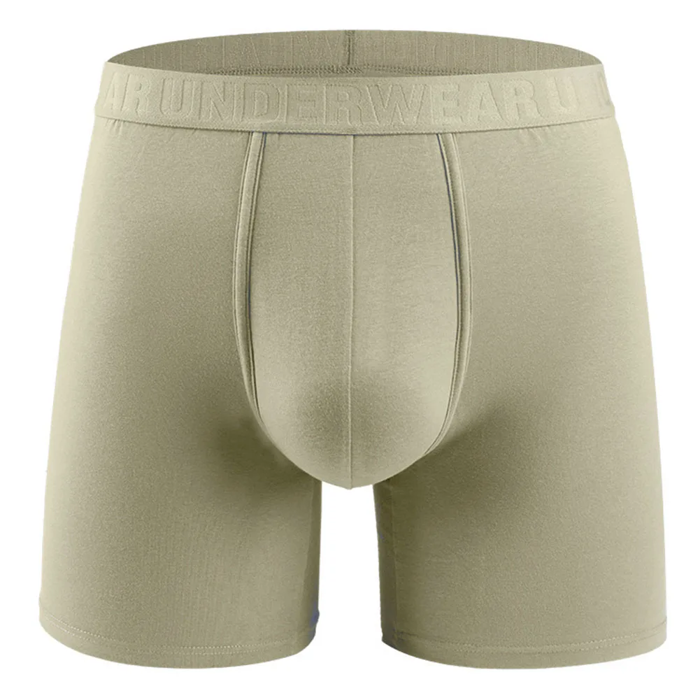 

Мужские модальные спортивные шорты с длинными штанинами, боксеры, нижнее белье для спортзала с устойчивой к истиранию ткань для комфорта бега и тренировок