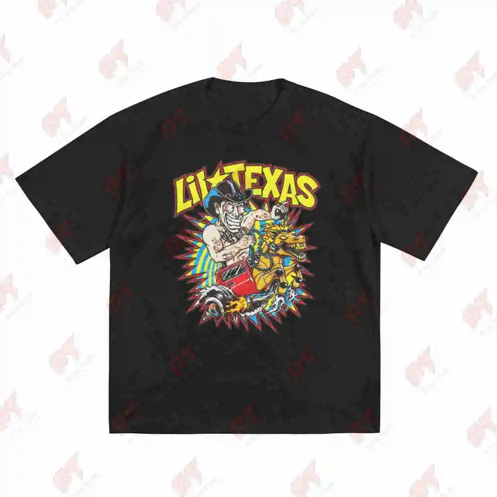 Lil Texas Hardcore Rave DJ Gabber Hardstyle Festival EDM Short Sleeve Tee 100% Cotton T-Shirt